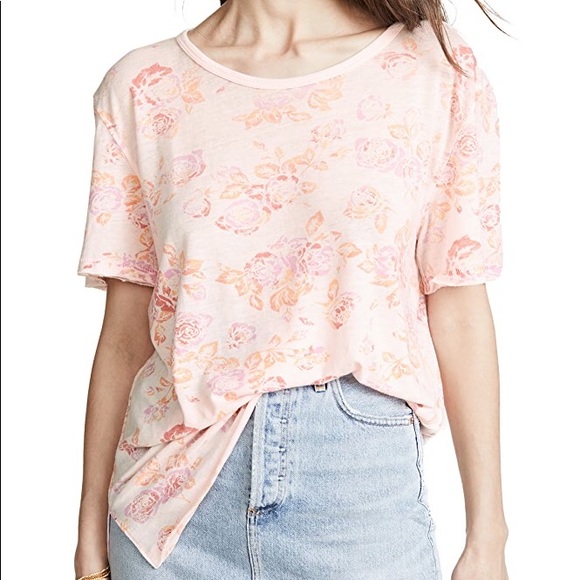NEW Free People Tourist Tee Floral Soft Graphic Tee Shirt - Size XS S M - Picture 2 of 10